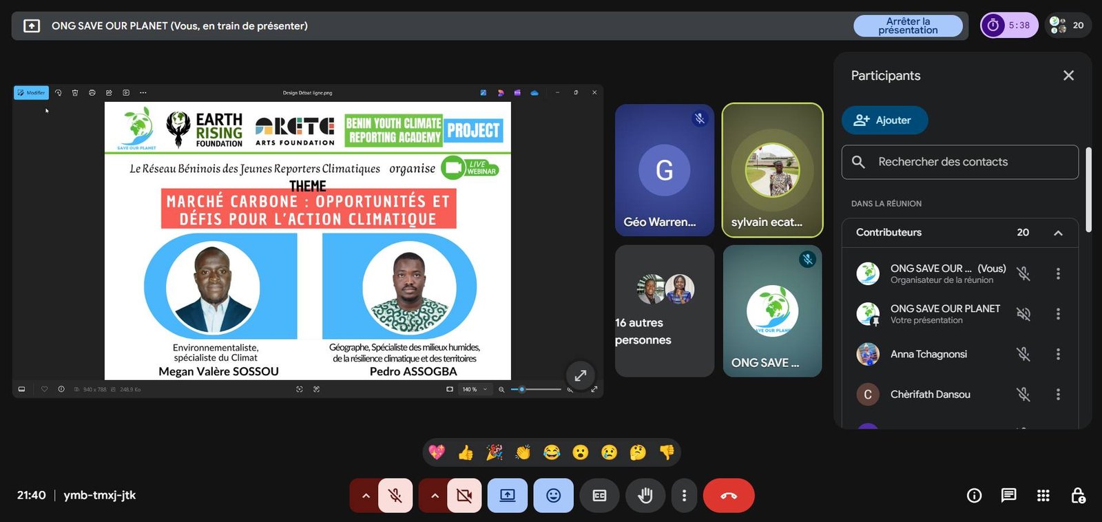  Marché carbone : un webinaire réussi pour éclairer l&rsquo;action climatique des jeunes au Bénin