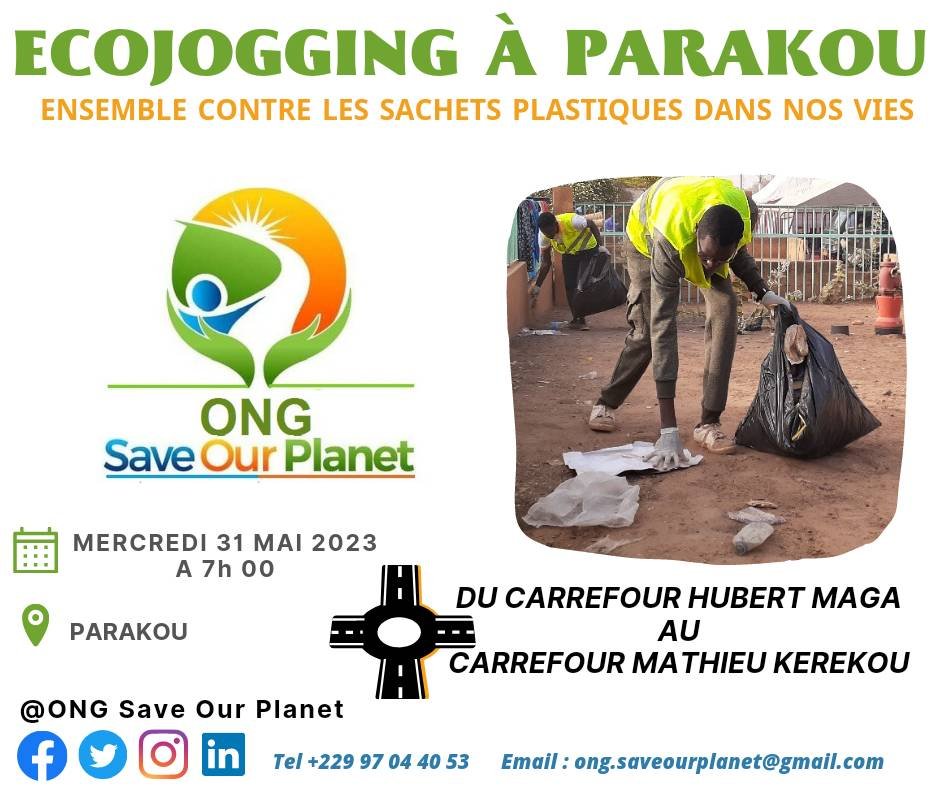 Éco jogging à Parakou : le compte à rebours est lancé par l&rsquo;ONG Save Our Planet