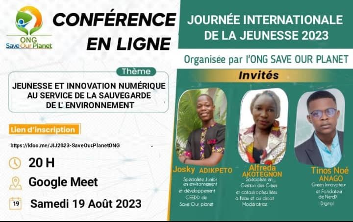 Jeunesse et innovations numériques : conférence en ligne avec l&rsquo;ONG Save Our Planet
