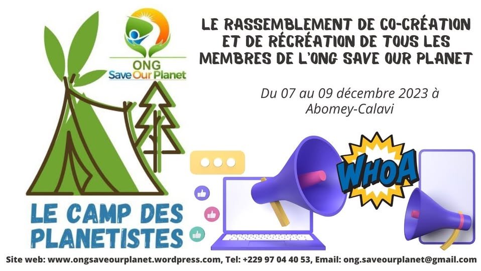 Camp des Planetistes 2023 : le grand rassemblement des membres de Save Our Planet à Abomey-Calavi
