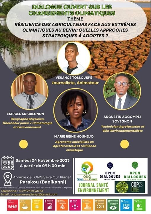 Dialogue ouvert sur les changements climatiques : l&rsquo;ONG Save Our Planet invite à Parakou