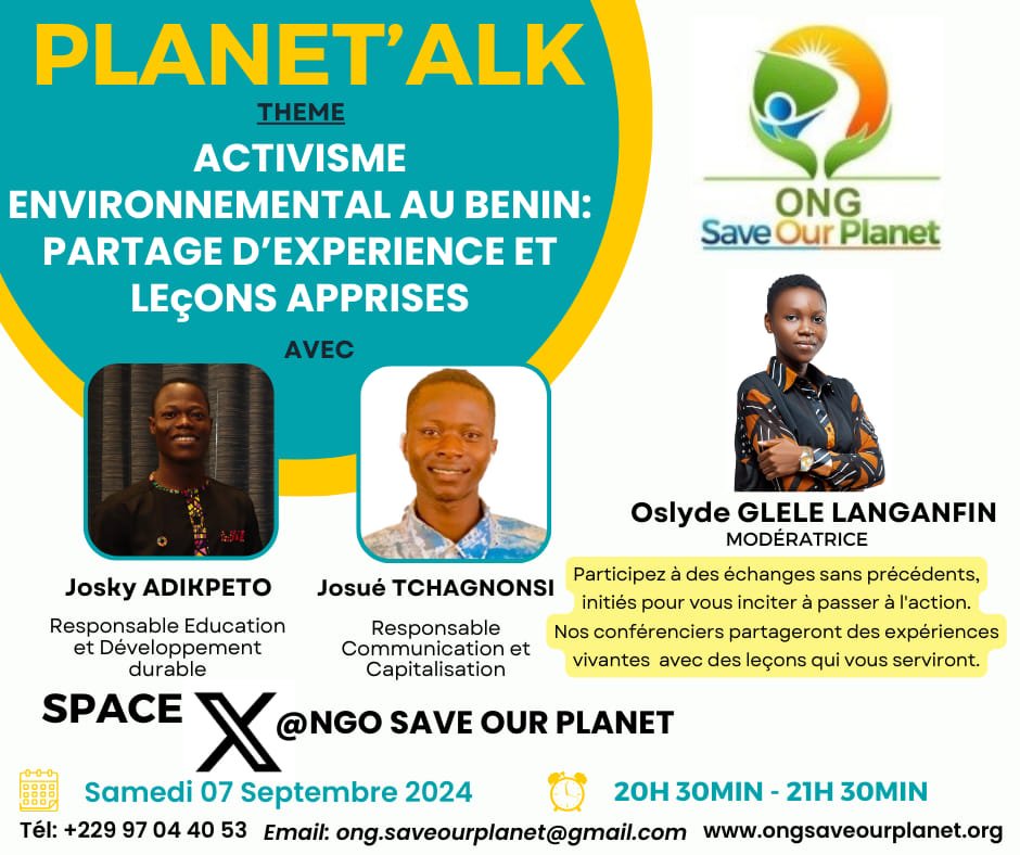 PlaneT&rsquo;alk septembre 2024 : activisme environnemental au Bénin au cœur du débat