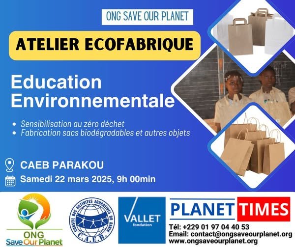 Atelier EcoFabrique à Parakou : sensibilisation et fabrication d&rsquo;objets pour un avenir zéro déchet