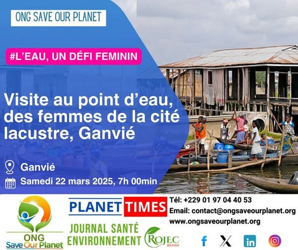 L&rsquo;eau, un défi féminin : mobilisation à Ganvié pour sensibiliser à l&rsquo;accès à l&rsquo;eau potable